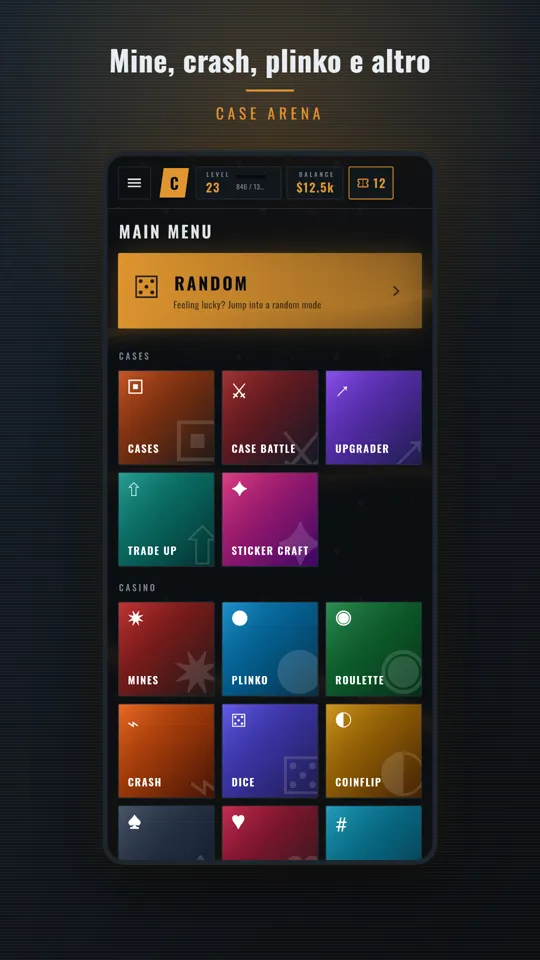 Mine, crash, plinko e altro